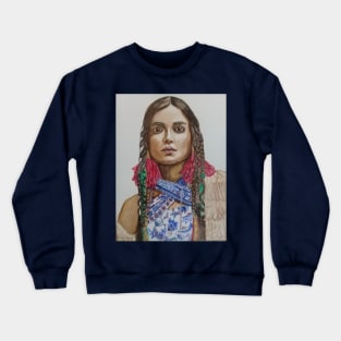 mujer nativa interpretación Crewneck Sweatshirt